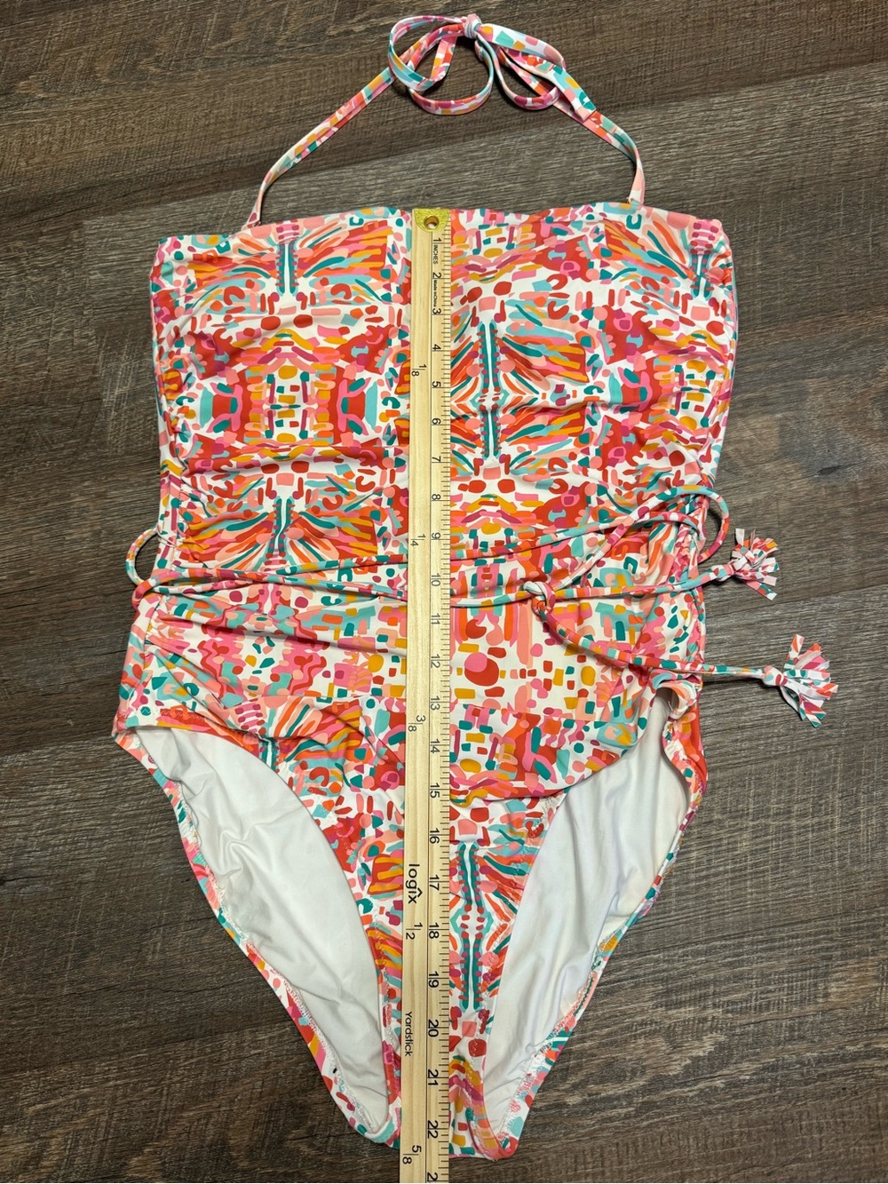 Helen Jon Tassel Belt Bandeau One-Piece | Jungle De Rio Sz L - Picture 8 of 15